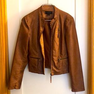 Bagatelle brown PU jacket size small